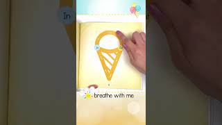 Mindfulness Trace Along For Kids  Fun Summer Ice Cream Breathing Exercise calmingtechnique [upl. by Yrhcaz]