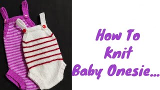 Baby OnesieNew Born OnesieHow To Knit Onesie For New BornNew Born InnerKnitting Baby inner [upl. by Noerb]