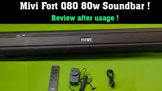 Mivi Fort Q80 sounbar review after usage worth it or not [upl. by Mayor]