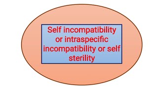 self incompatibilityIntra specific and inter specific incompatibilitySelf sterility GSISSI [upl. by Garlanda]