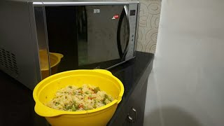 Cooking veg pulao in IFB microwave oven Easy and quick recipe vegetable rice pulao [upl. by Botti]