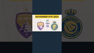 Al Nassr VS Al Ain November 5th 2024 alnassrclub cr7 football afcchampionsleague2024 [upl. by Adnawal9]