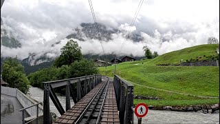 Heavenly Cab Ride Switzerland  Grindelwald to Kleine Scheidegg Train Journey  Driver View 4K HDR [upl. by Regen]