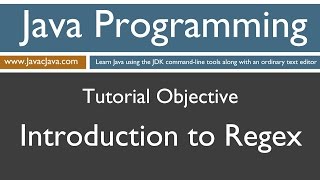 Learn Java Programming  Introduction To Regex  Regular Expressions [upl. by Eadmund]