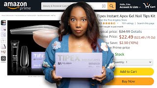 Trying Tipex Instant Apex Gel Nail Kit from Amazon [upl. by Ayikaz]