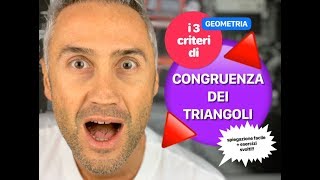 CRITERI DI CONGRUENZA DEI TRIANGOLI criterios de congruencia de triangulos triangoli congruenti [upl. by Neely]