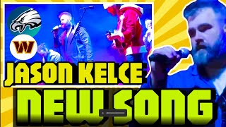 Jason Kelce debuts new Christmas song with Philadelphia rock band before EaglesCommanders game NFL [upl. by Vivia]