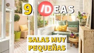 🚀9 TIPS de DISEÑO de INTERIORES PARA DECORAR SALAS PEQUEÑAS en espacios muy REDUCIDOS  IDEAS 2022 [upl. by Anilasor]