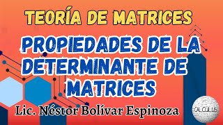 DETERMINANTE DE MATRICES PROPIEDADES [upl. by Knowland]