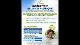 Réunion Publique  Vendredi 20 septembre 2024 [upl. by Jennine]