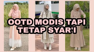 OOTD Syari tapi tetap Fashionable dan Modis  OOTD Hijab Menutup Dada [upl. by Yenaffit340]