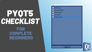 PyQt5 QtDesigner Checklist tutorial  Python GUI Tutorial for COMPLETE Beginners QListWidget [upl. by Glyn10]