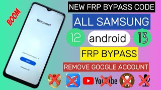 All Samsung New FRP Bypass Code  Android 1213  Remove Google Account  No TalkBack [upl. by Queston858]