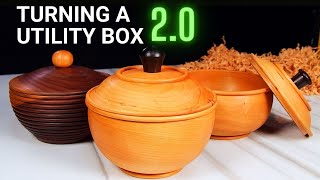 Turning a Utility Box 20 Woodturning Project HowTo [upl. by Reiser]