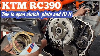 KTM RC390How to open clutch plate and fit itKTM RC 390 clutch plate changing process ktmrc390 [upl. by Marozik71]