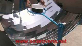 wwwSolarOvensnet  Solar Parabolic Cooker  Oven [upl. by Larcher]