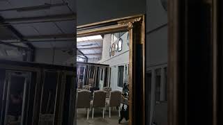 luxe Spiegel maatwerk 120 x 180 cm zwart goud madeinitaly handmade mirror [upl. by Winifield]