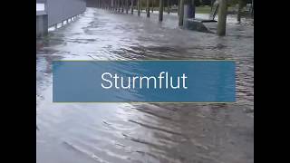 Sturmflut an der Nordsee  wetteronlinede [upl. by Ahsilrac]