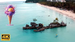 World Travel Aerial View of Philippines Summer Beaches 4k video [upl. by Joash288]