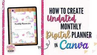 Digital Planner Masterclass Create A Digital Planner with hyperlinks in Canva FREE TEMPLATE [upl. by Leahsim978]