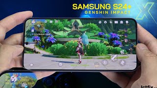 Samsung Galaxy S24 Plus Genshin Impact Gaming test  Exynos 2400 120Hz Display [upl. by Allimak]