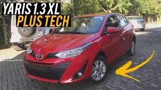 Avaliação  Novo Toyota Yaris 13 XL Plus Tech 2019  Curiosidade Automotiva® [upl. by Gasparo]