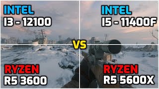 i3 12100F vs i5 11400F vs Ryzen 3600 vs Ryzen 5600x  Benchmark 8 Games [upl. by Imiaj]