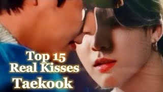 Taekook Top 15 Kisses💋taekookrealkiss [upl. by Till]