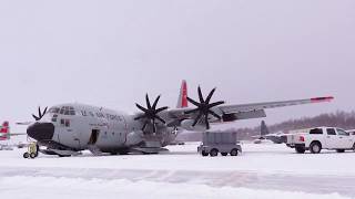 New York ANG LC130H Hercules resupplies Arctic Camp Rockwell [upl. by Nosidda]