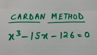 Cardan Method Q8 Theory of equations [upl. by Ikeda]