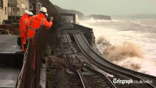 Dawlish as sea wall collapses [upl. by Daitzman12]