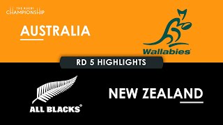 HIGHLIGHTS  AUSTRALIA v NEW ZEALAND  The Rugby Championship 2024 [upl. by Marielle480]