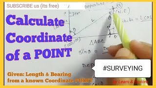 Coordinate System in SurveyingConceptTheory Calculation of Easting and Northing [upl. by Attenwad161]