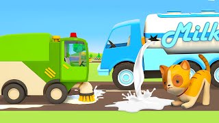 ¡Aventuras de camiones infantiles🚛🚛🚛 Vehículos de Servicio Dibujos animados para niños en español [upl. by Canning117]