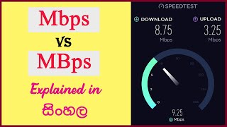 Mbps vs MBps Explained in Sinhala [upl. by Hoi]