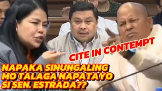 SEN JINGGOY ESTRADA SINUNGALING KA TALAGA NAPATAYO SA SENATE HEARING KAGULAT [upl. by Ettedranreb]