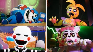 FNAF Security Breach  All Toy Animatronics Boss Fights [upl. by Nilam]