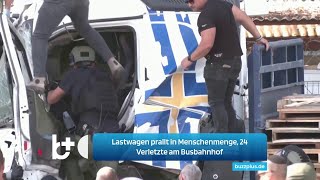 Lkw rast in Menschengruppe  24 Verletzte an der Bushaltestelle [upl. by Adyl]