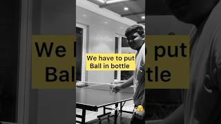 Throwing table tennis ball in bottle  Challenge  pongfinity tabletennis challenge adambobrow [upl. by Nyrmak917]