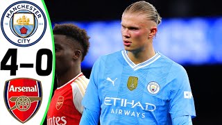 Manchester City vs Arsenal 40  All Goals and Highlights  2024 🔥 HAALAND [upl. by Ahsie532]