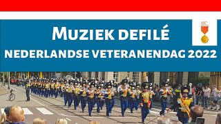 MUZIEKKORPSEN  MUZIEK DEFILÉ NEDERLANDSE VETERANENDAG 2022 [upl. by Dela]