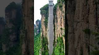 The worlds tallest outdoor elevator  Bailong Sky Elevatordiscoverchina travel [upl. by Nomzed920]