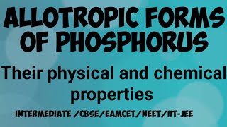 Allotropic forms of phosphorus [upl. by Onihc]