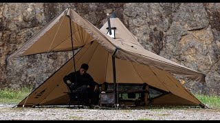 OneTigris Gastropod Camping Tent – Just a Unique Floorless Shell with a Stove Jack [upl. by Kerr]