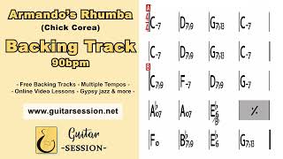 Armandos rhumba Slow Backing Track 90bpm  Play along [upl. by Tung]