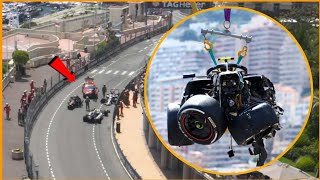 😱 Sergio Perez amp Kevin Magnussens EPIC Crash in Monaco GP 🚗💥 Red Flag Madness  Perez Crash [upl. by Goulden476]