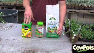 Gardening with CowPots 8  Fertilizing Your Seedlings [upl. by Seth511]