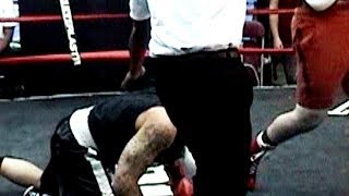 heavyweight novice boxers  Gleasons Gym  Vince Varriano  Rafael Warner  201 lb full fight [upl. by Colvin]