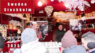 Stockholms Stortorget Forst Julmarknad Gamla Stan 2023 [upl. by Clova756]