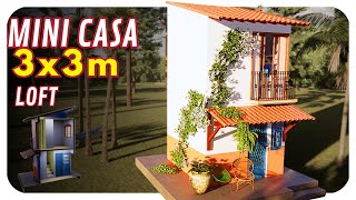 CASA 3 X 3 m – VIVENDO FORA DA CIDADE – alternativa casa no sítio [upl. by Neelyak892]